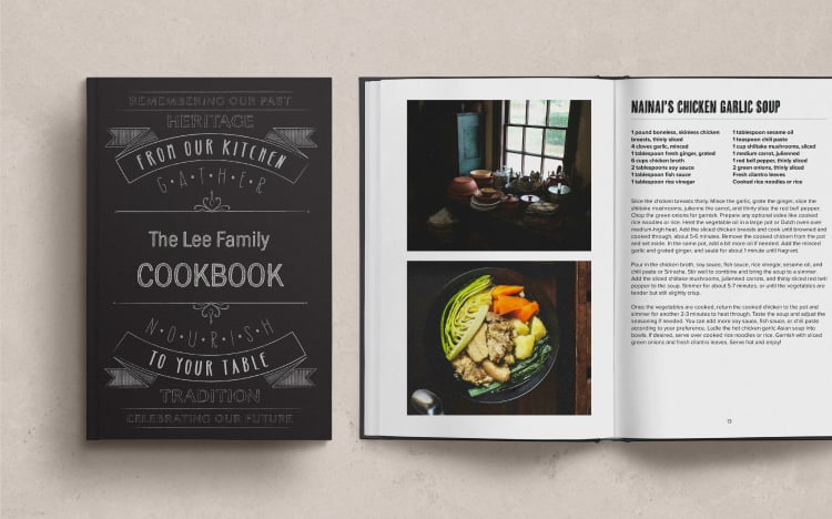 Johnson Family Cookbook Display